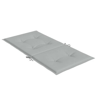 Stoelkussens 2 st lage rug 100x50x4 cm stof lichtgrijs 6