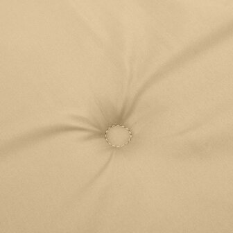 Stoelkussens 2 st lage rug 100x50x4 cm stof gem&ecirc;leerd beige 8