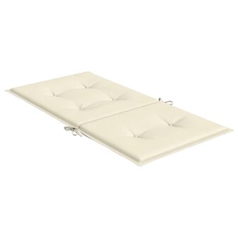 Tuinstoelkussen lage rug 2 st 100x50x3 cm oxford stof cr&egrave;me 6