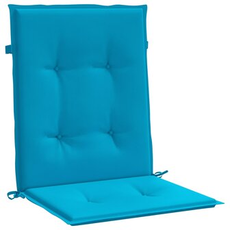 Tuinstoelkussens lage rug 2 st 100x50x3 cm oxford stof blauw 5