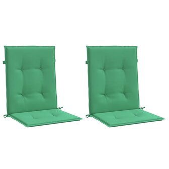 Tuinstoelkussens lage rug 2 st 100x50x3 cm oxford stof groen 3