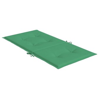 Tuinstoelkussens lage rug 2 st 100x50x3 cm oxford stof groen 6