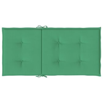 Tuinstoelkussens lage rug 2 st 100x50x3 cm oxford stof groen 7