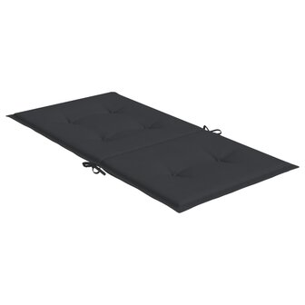 Tuinstoelkussens lage rug 2 st 100x50x3 cm oxford stof zwart 6