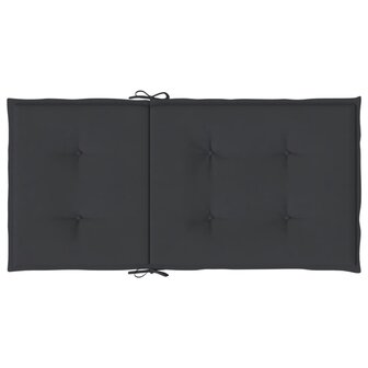 Tuinstoelkussens lage rug 2 st 100x50x3 cm oxford stof zwart 7