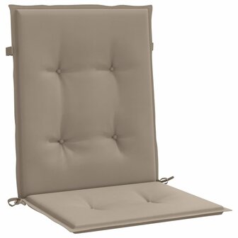 Tuinstoelkussens lage rug 2 st 100x50x3 cm oxford stof taupe 5