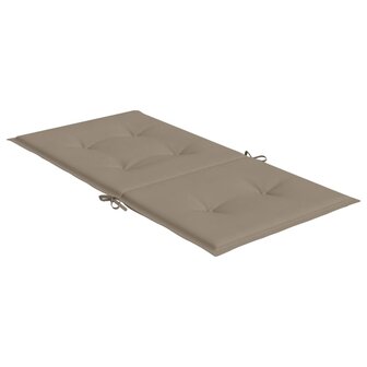 Tuinstoelkussens lage rug 2 st 100x50x3 cm oxford stof taupe 6