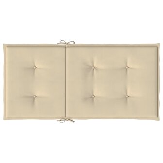 Tuinstoelkussens lage rug 2 st 100x50x3 cm oxford stof beige 7