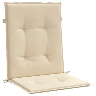 Tuinstoelkussens lage rug 4 st 100x50x3 cm oxford stof beige 5