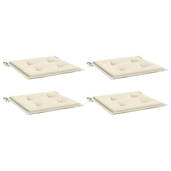 Tuinstoelkussens 4 st 40x40x3 cm oxford stof cr&egrave;mekleurig 3