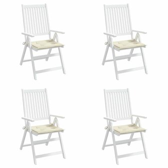 Tuinstoelkussens 4 st 40x40x3 cm oxford stof cr&egrave;mekleurig 4