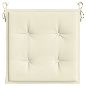 Tuinstoelkussens 4 st 40x40x3 cm oxford stof cr&egrave;mekleurig 6