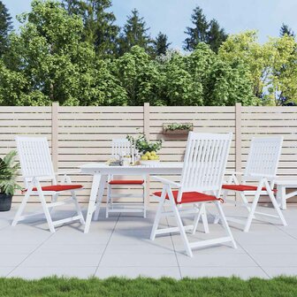  Tuinstoelkussens 4 st 40x40x3 cm oxford stof rood 1