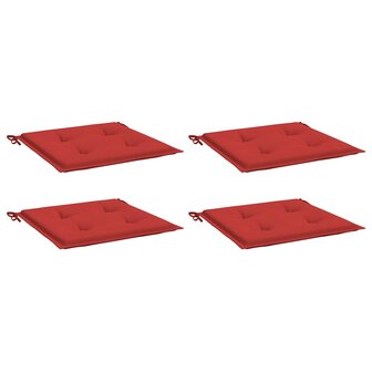  Tuinstoelkussens 4 st 40x40x3 cm oxford stof rood 3