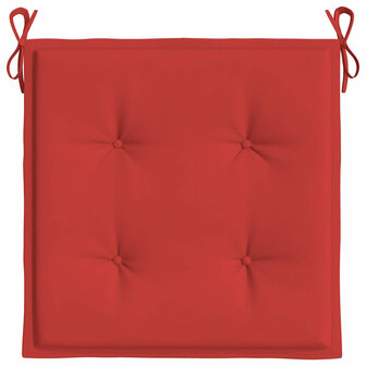  Tuinstoelkussens 4 st 40x40x3 cm oxford stof rood 6