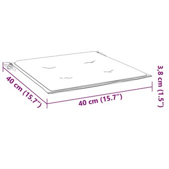  Tuinstoelkussens 4 st 40x40x3 cm oxford stof rood 9