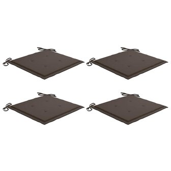 Tuinstoelkussens 4 st 40x40x3 cm oxford stof taupe 2