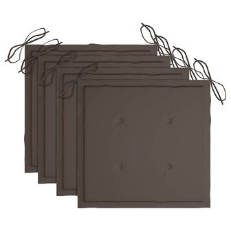 Tuinstoelkussens 4 st 40x40x3 cm oxford stof taupe 3