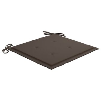 Tuinstoelkussens 4 st 40x40x3 cm oxford stof taupe 5