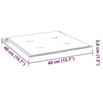 Tuinstoelkussens 4 st 40x40x3 cm oxford stof taupe 8