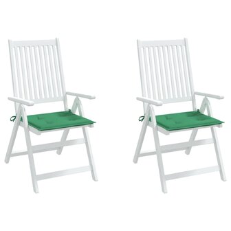 Tuinstoelkussens 2 st 50x50x3 cm oxford stof groen 4