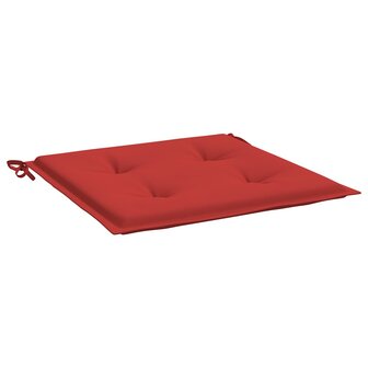 Tuinstoelkussens 2 st 50x50x3 cm stof rood 5