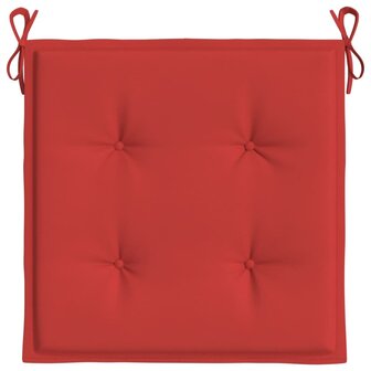 Tuinstoelkussens 2 st 50x50x3 cm stof rood 6