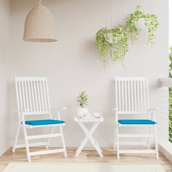 Tuinstoelkussens 2 st 50x50x3 cm stof blauw 1