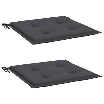 Tuinstoelkussens 2 st 50x50x3 cm oxford stof antracietkleurig 3