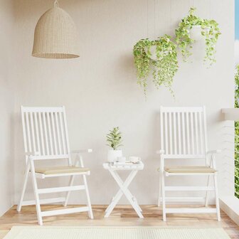 Tuinstoelkussens 2 st 50x50x3 cm oxford stof beige 1