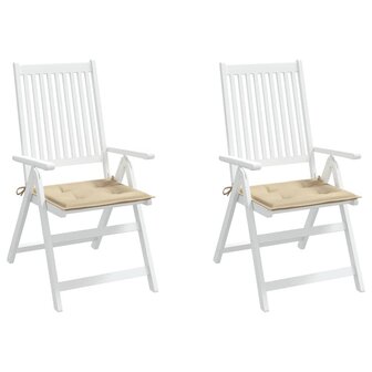 Tuinstoelkussens 2 st 50x50x3 cm oxford stof beige 4
