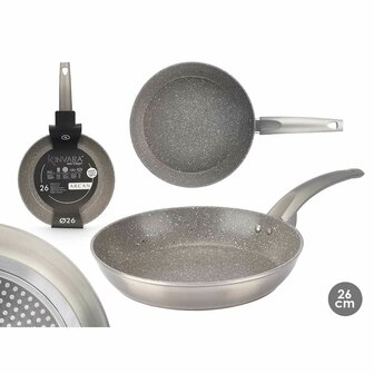 Antiaanbakpan Kinvara 4 Zilverkleurig Aluminium 26 cm Inductie 1