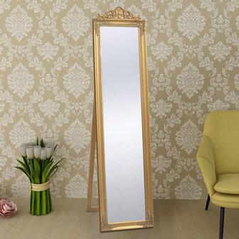 Vrijstaande spiegel Barok 160x40cm goud 2