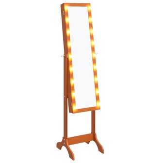 Spiegel vrijstaand met LED&amp;apos;s 34x37x146 cm 2