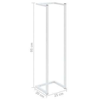 Handdoekenrek 25x20x95 cm staal wit 7