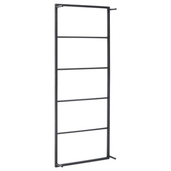 Handdoekenrek 45x10x115 cm staal zwart 4