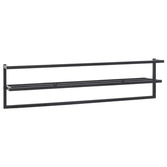 Handdoekenrek 95x25x22 cm ijzer zwart 5