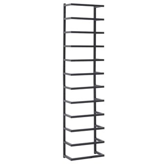 Handdoekenrek 24x12x96 cm staal zwart 2