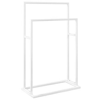 Handdoekenrek vrijstaand 48x24x78,5 cm ijzer wit 2