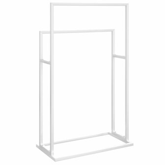 Handdoekenrek vrijstaand 48x24x78,5 cm ijzer wit 5