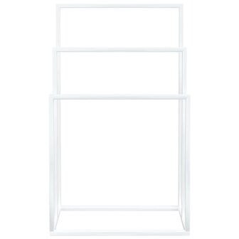 Handdoekenrek vrijstaand 48x24x79 cm ijzer wit 3