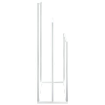 Handdoekenrek vrijstaand 48x24x79 cm ijzer wit 4