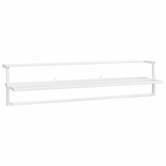 Handdoekenrek 95x25x22 cm ijzer wit 2