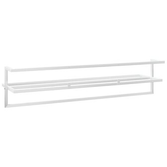 Handdoekenrek 95x25x22 cm ijzer wit 5