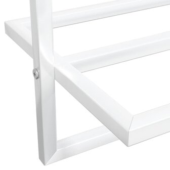 Handdoekenrek 95x25x22 cm ijzer wit 6