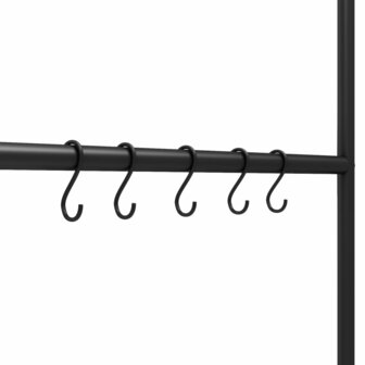 Handdoekenrek ladder met 5 lagen 58x175 cm ijzer zwart 5