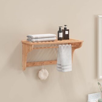 Handdoekenrek 60x30x35 cm massief walnotenhout 1