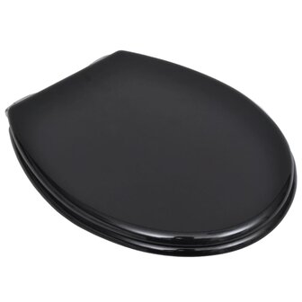 Toiletbril soft-close simpel ontwerp MDF zwart 3
