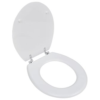 Toiletbril simpel ontwerp MDF wit 1