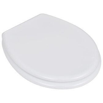 Toiletbril simpel ontwerp MDF wit 2
